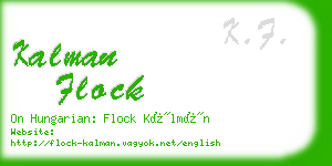 kalman flock business card